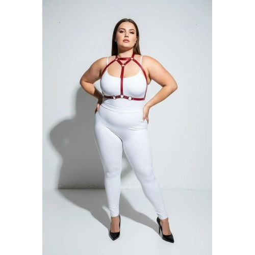 B�y�k Beden K�rm�z� Kad�n Deri Harness Tak�m ��k Fantazi V�cut Aksesuar� - APFT245