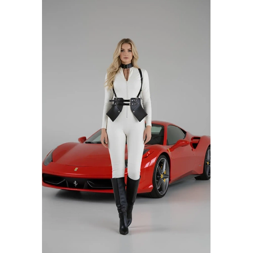 Siyah Kad�n Kemer Suni Deri �ok Tokal� Korse Detayl� - APFT622