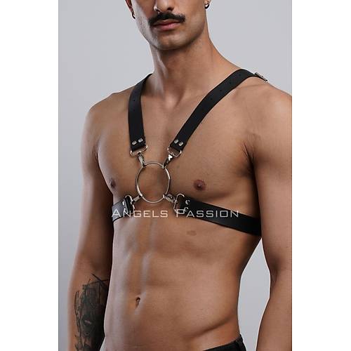 Halka Detayl X Gs Erkek Harness, Gmlek Kemeri, T-Shirt Kemeri, Clubwear - APFTM178