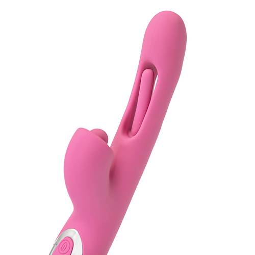 JOS Monti Hareketli Dil ve Uyarc Bilye zellikli Silikon Vibratr  Pembe, 24 cm