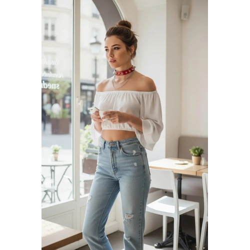 K�rm�z� Choker Z�mbal� Deri Boyunluk - APFT975