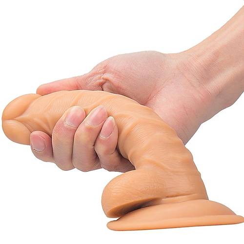 18 CM Vantuzlu Damarl�  Dildo Penis