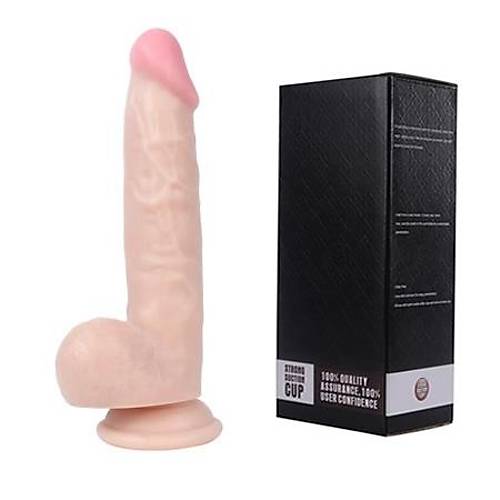 Marks 21 CM Vantuzlu Sper Realistik Vibratr Penis