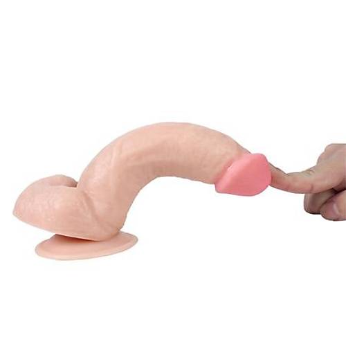 Lukes 18 CM Et Dokusu Sper Realistik Penis Vantuzlu Kaln Dildo