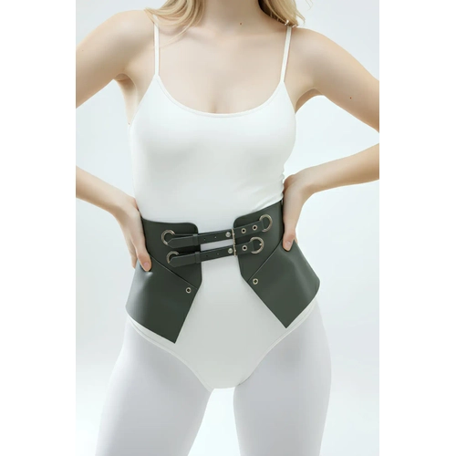 Siyah Kad�n Kemer Geni� Korse Detayl� �ift Toka - APFT611