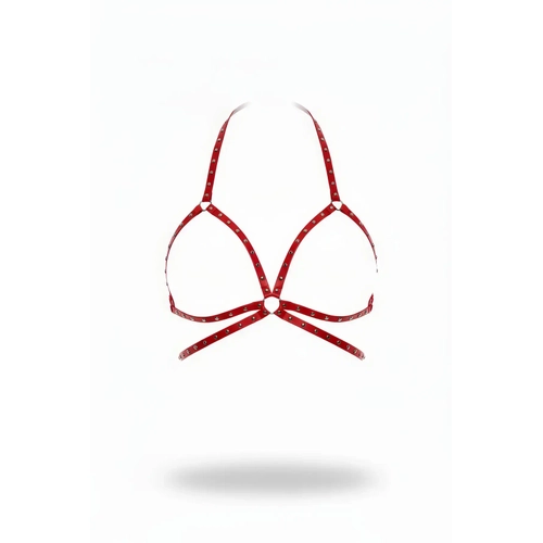 K�rm�z� G���s Harness Z�mba Detayl� Deri V�cut Dekoru - APFT500