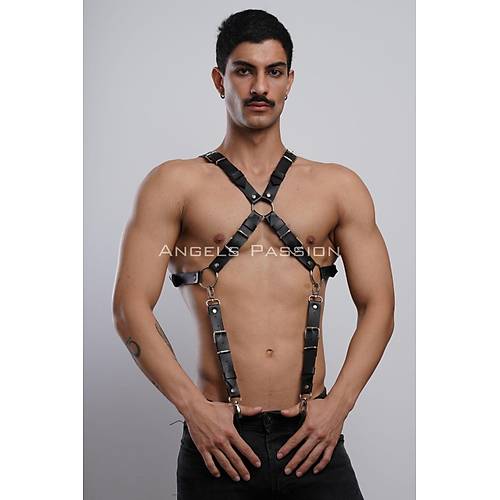 k Erkek Gmlek Kemeri, Erkek Pantolon Asks, Deri Gs Harness - APFTM84