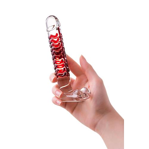 Gereki olmayan yapay penis Sexus Glass, cam, transparan, 16 cm