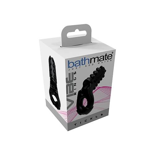 Bathmate Penis zerindeki titreim halkas Tickle, elastomex, siyah, 5 cm