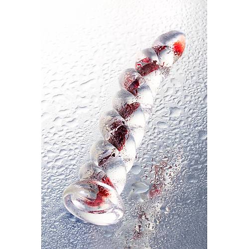 Gereki olmayan yapay penis Sexus Glass, cam, transparan, 18 cm