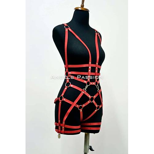 Deri Body Harness, Deri Dans Kostm, Pole Dans Kostm - APFT502