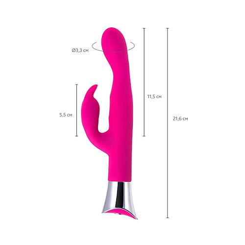 JOS LOLY Klitoral Uyarc Vibratr, silikon, pembe, 21,6 cm