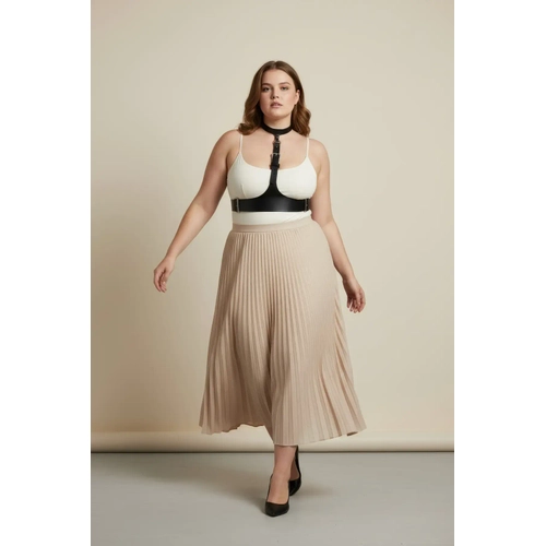 B�y�k Beden Siyah Kad�n Kemer Korse Tarz� Deri Harness Aksesuar - APFT1297
