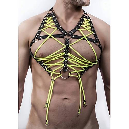 Seksi Erkek st Lastik Harness - APFTM59