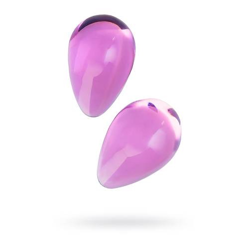 Sexus Glass Vajinal Toplar, cam, pembe,  2,7 cm