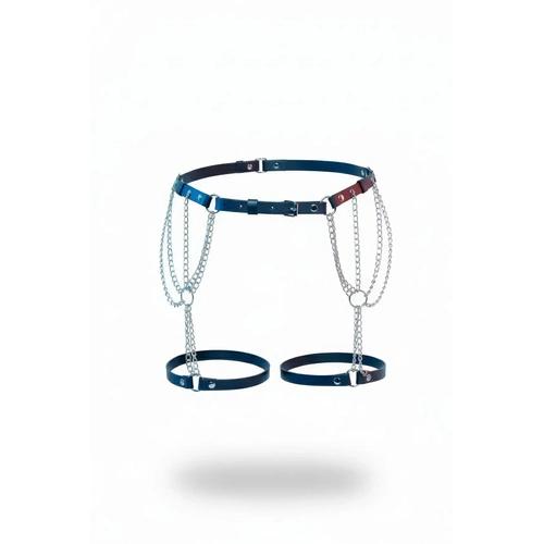 Siyah Jartiyer Harness Zincirli Deri V�cut Aksesuar� - APFT1323