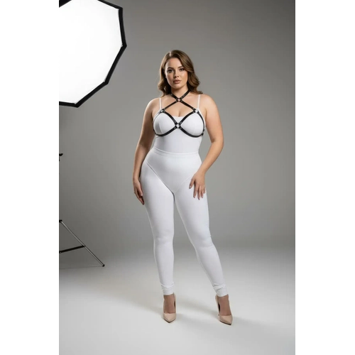 B�y�k Beden Siyah Kad�n Harness Halka Detayl� Deri G���s Aksesuar� - APFT263