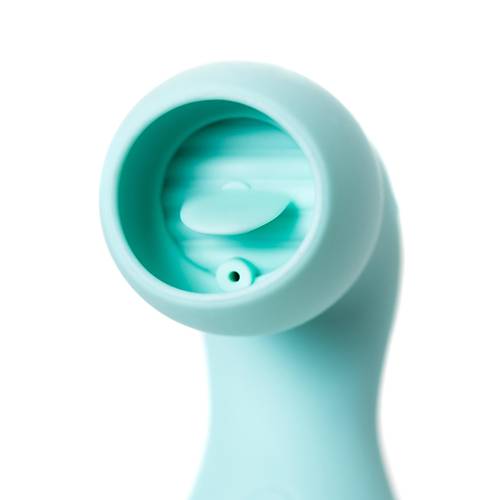 JOS DİNGO Dilli Klitoral Vakum Vibratörü, silikon, cam göbeği, 9,5 cm