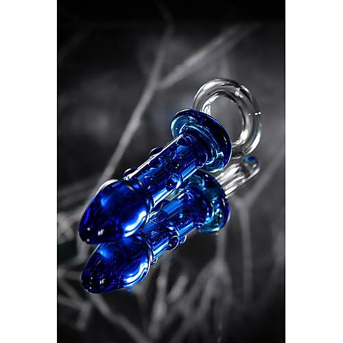 Sexus Glass anal klf, cam, mavi, 16 cm,  3,5 cm