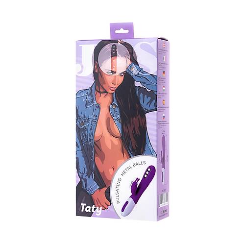 JOS TATY  Klitoral Uyarc Vibratr, silikon, mor, 21,5 cm