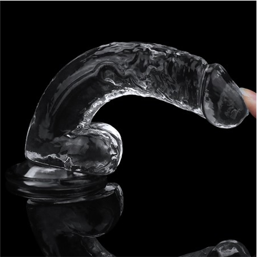 Vantuzlu effaf Dildo 19 Cm