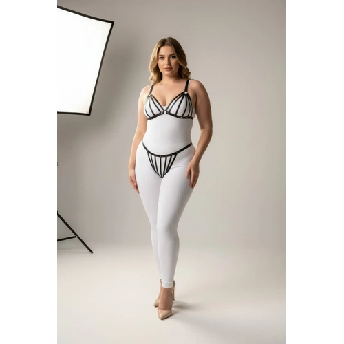 B�y�k Beden Siyah Kad�n Harness Tak�m Lastik Fantezi Aksesuar - APFT555