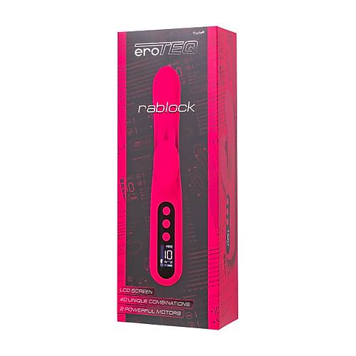 eroTeq Klitoral uyarml G noktas vibratr Rablock, silikon, pembe, 23,5 cm