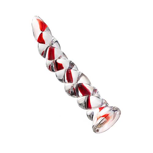 Gereki olmayan yapay penis Sexus Glass, cam, transparan, 18 cm