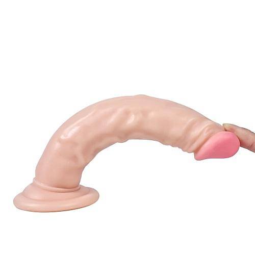 Naturo 19 CM Testissiz Et Dokusu Sper Realistik Anal Penis Dildo