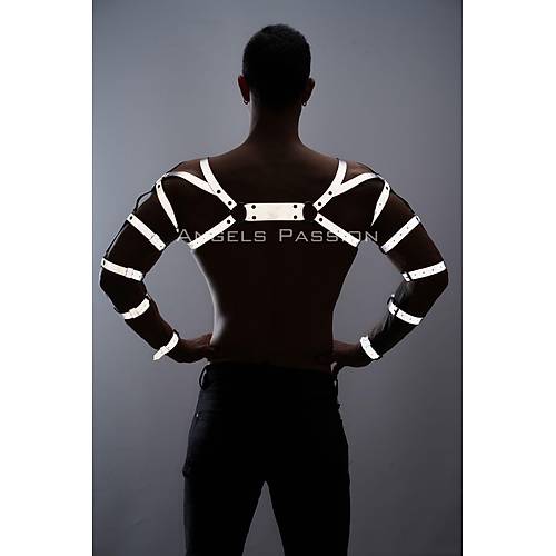 Reflektörlü (Karanlıkta Yansıyan) Erkek Bilek - Kol - Omuz Harness - APFTM5