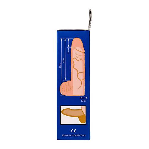 XLover by TOYFA Penis Klf  Boyut Artrc, Skrotumlu, TPE, Ten Rengi, 16 cm