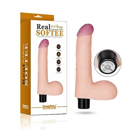 Lovetoy Softee 10 Fonksiyonlu Realistik Penis Vibratr Dildo 20cm