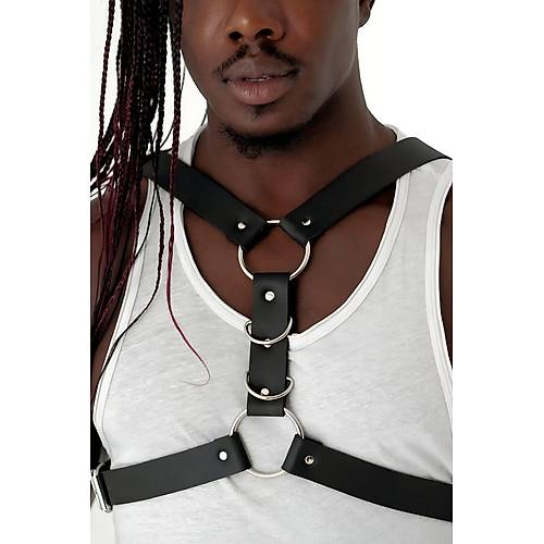 Gs Ve Halka Detayl Erkek Deri Harness - APFTM85