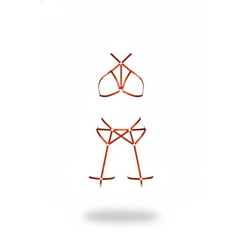 Kiremit Harness Tak�m �apraz Bantl� Halka Detayl� Jartiyerli - APFT161