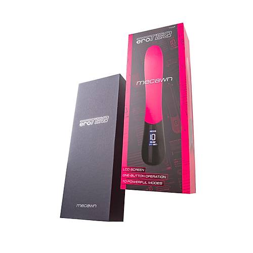 Vibrator eroTeq Mecawn, silicone, pink, 20.5 cm