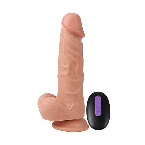 21 Cm Uzaktan Kumandal Titreimli Realistik Vibratr Penis