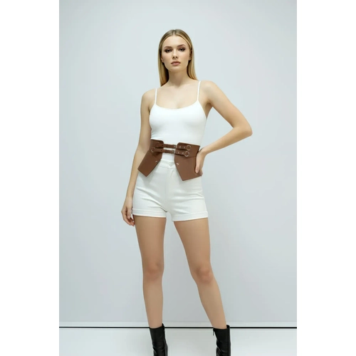 Taba Kad�n Kemer Suni Deri �ift Tokal� Kal�n Kemer - APFT611