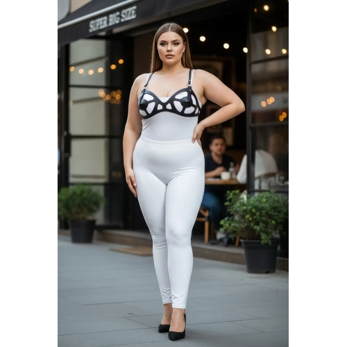 B�y�k Beden Siyah Kad�n Deri Harness Tak�m Fantezi Giyim V�cut Aksesuar� - APFT1155