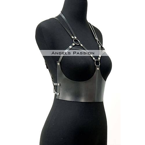 Gs Detayl Deri Harness Bstiyer, k Deri Korse - APFT872