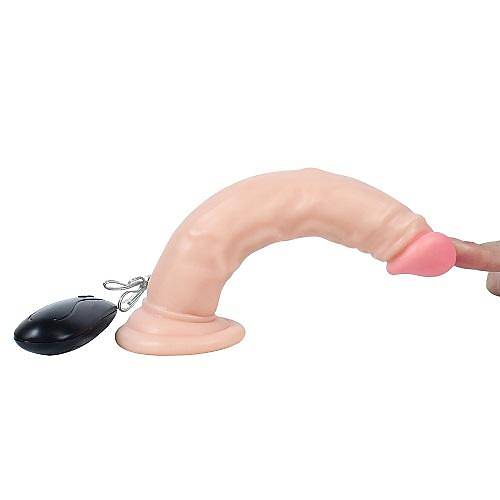 Softee 19 CM 10 Titreimli Realistik Vibratr Penis Anal Dildo