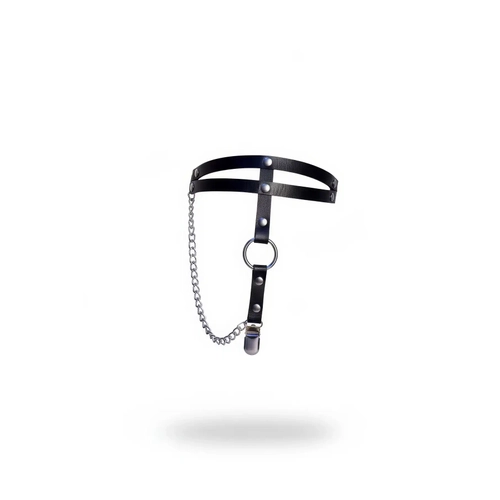 Siyah Jartiyer Harness Halka Detayl� �ift Bantl� - APFT940