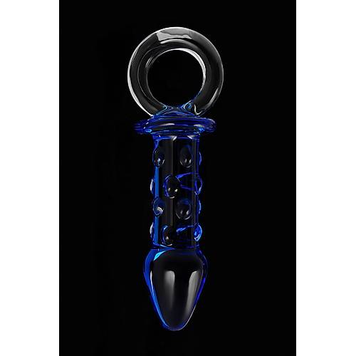 Sexus Glass anal klf, cam, mavi, 16 cm,  3,5 cm