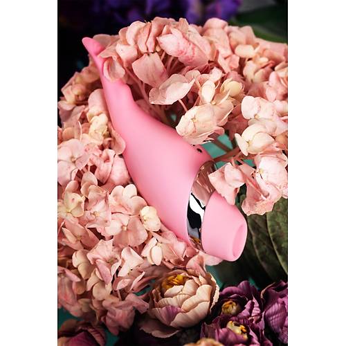 Flovetta by RED DAHLA ok Fonksiyonlu Vakum Vibratr, Silikon, Pembe, 14 cm