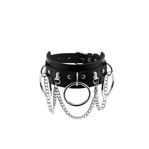 Halka ve Zincir Detayl Seksi Choker - APFT407