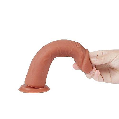 Hunt 22 CM Gl Vantuzlu Damarl Tam Realistik Penis Anal Dildo