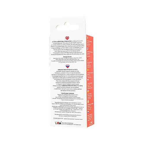 A-Toys by TOYFA Ruj Mini Vibratr, ABS Plastik, Krmz, 9 cm