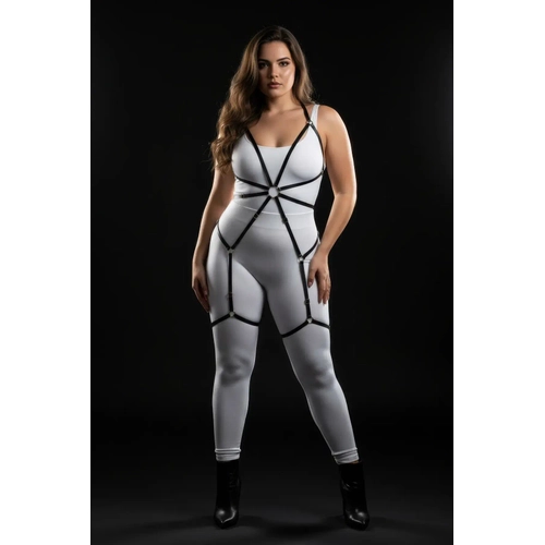 B�y�k Beden Siyah Kad�n Harness Lastik Jartiyerli Fantezi Aksesuar - APFT360