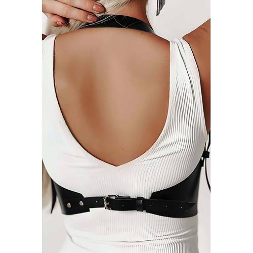 G���s Alt� Detayl� Ask�l� Deri Korse Bel Kemeri - APFT614