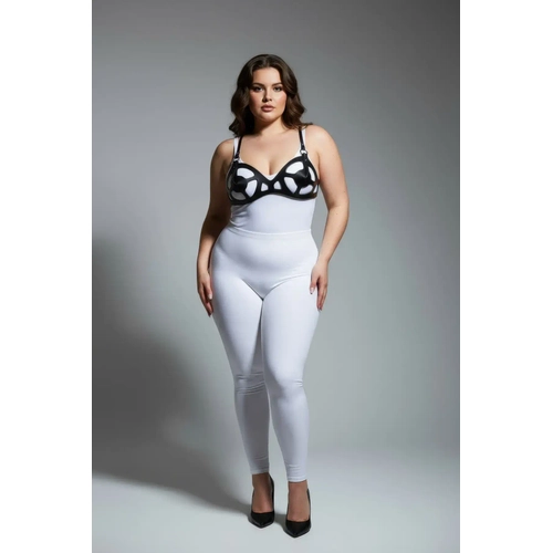 B�y�k Beden Siyah Kad�n Deri Harness Tak�m Fantezi Giyim V�cut Aksesuar� - APFT1155