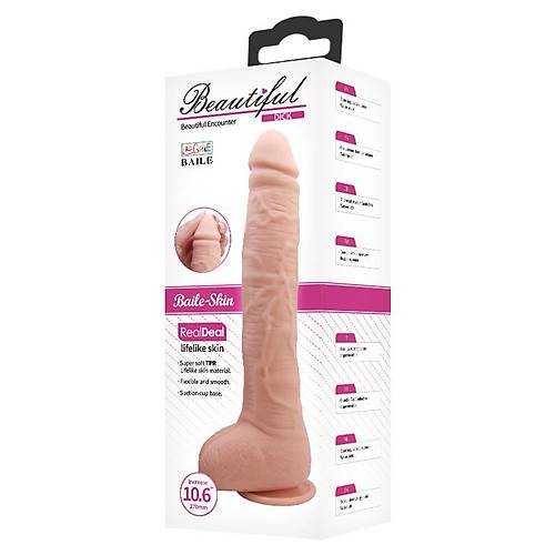 Beautiful 27 CM Sper Gereki Vantuzlu Damarl Dev Penis Dildo